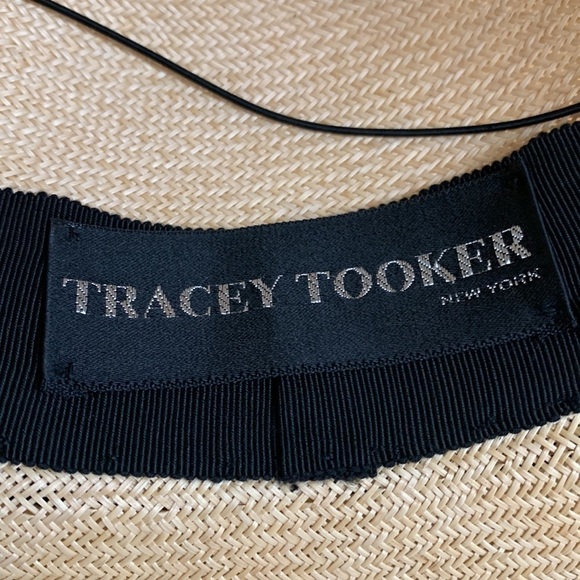 Tracey Tooker | Tan Straw Black Ribbon Floral Bow Beach Garden Golf Brim Sun Hat main image 8
